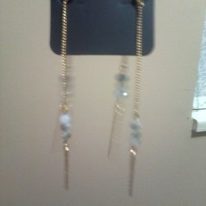 Ardene Dangling Earrings with Gold chain